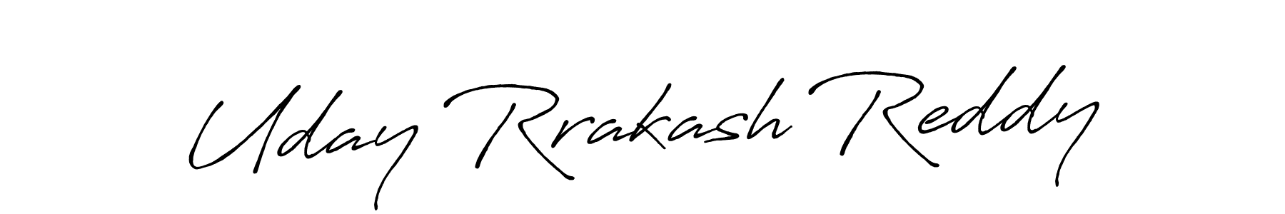 Make a beautiful signature design for name Uday Rrakash Reddy. With this signature (Antro_Vectra_Bolder) style, you can create a handwritten signature for free. Uday Rrakash Reddy signature style 7 images and pictures png
