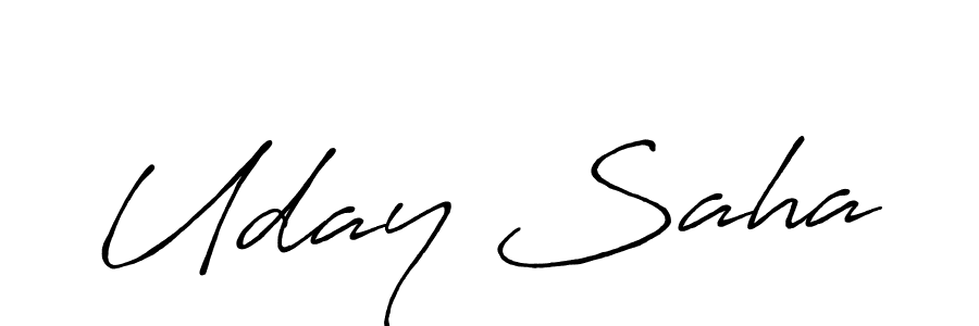 The best way (Antro_Vectra_Bolder) to make a short signature is to pick only two or three words in your name. The name Uday Saha include a total of six letters. For converting this name. Uday Saha signature style 7 images and pictures png