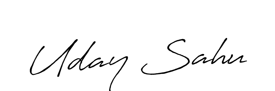 if you are searching for the best signature style for your name Uday Sahu. so please give up your signature search. here we have designed multiple signature styles  using Antro_Vectra_Bolder. Uday Sahu signature style 7 images and pictures png