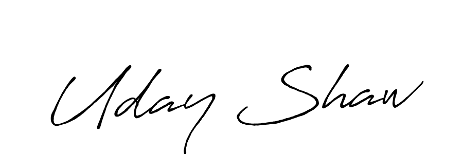 Similarly Antro_Vectra_Bolder is the best handwritten signature design. Signature creator online .You can use it as an online autograph creator for name Uday Shaw. Uday Shaw signature style 7 images and pictures png