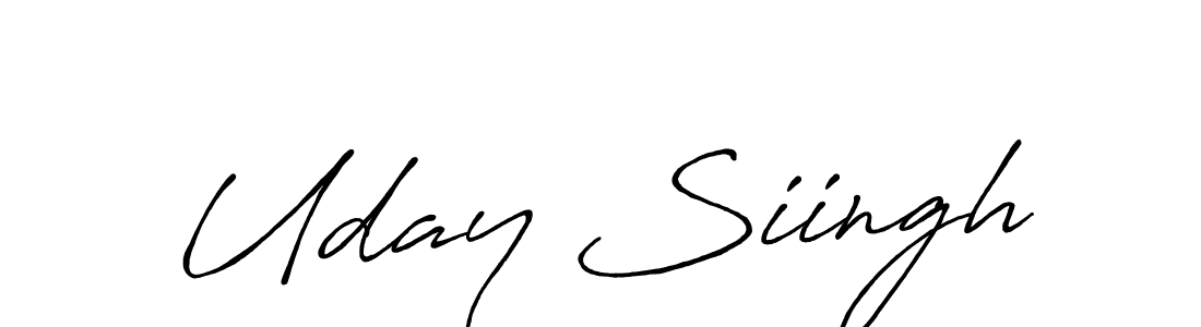 Use a signature maker to create a handwritten signature online. With this signature software, you can design (Antro_Vectra_Bolder) your own signature for name Uday Siingh. Uday Siingh signature style 7 images and pictures png