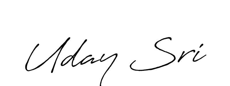 Uday Sri stylish signature style. Best Handwritten Sign (Antro_Vectra_Bolder) for my name. Handwritten Signature Collection Ideas for my name Uday Sri. Uday Sri signature style 7 images and pictures png