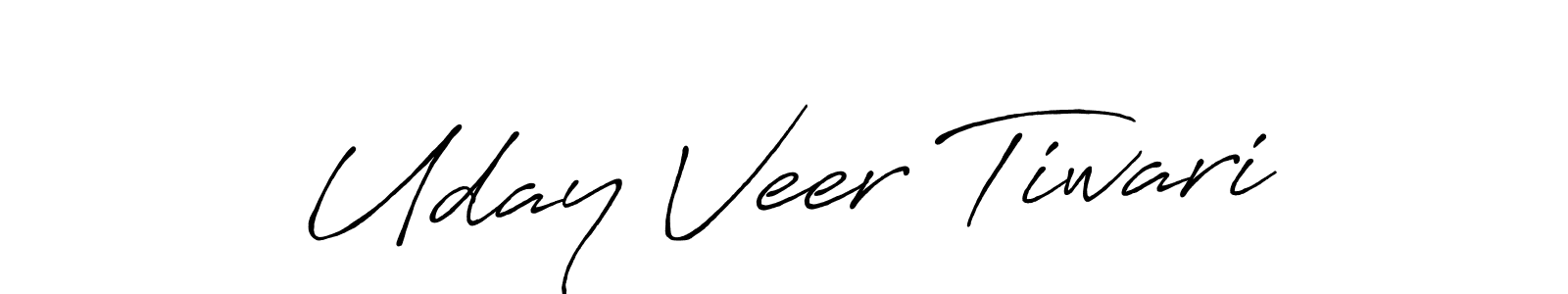 Make a beautiful signature design for name Uday Veer Tiwari. With this signature (Antro_Vectra_Bolder) style, you can create a handwritten signature for free. Uday Veer Tiwari signature style 7 images and pictures png