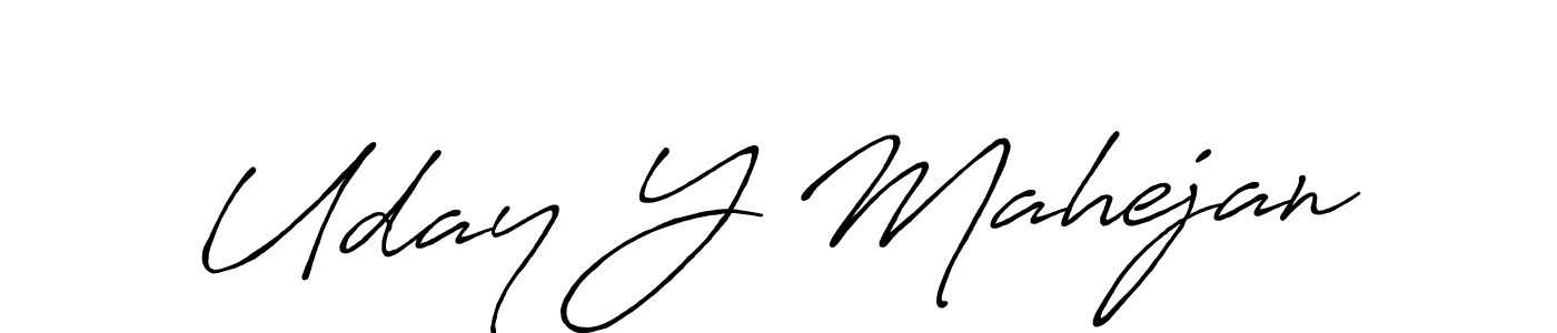 Make a beautiful signature design for name Uday Y Mahejan. With this signature (Antro_Vectra_Bolder) style, you can create a handwritten signature for free. Uday Y Mahejan signature style 7 images and pictures png