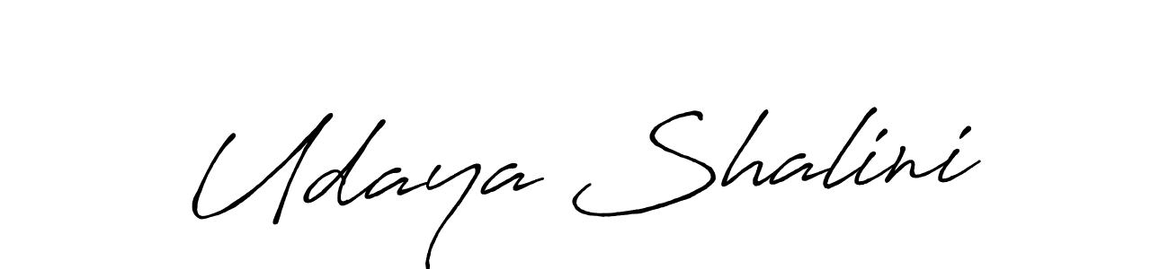 Udaya Shalini stylish signature style. Best Handwritten Sign (Antro_Vectra_Bolder) for my name. Handwritten Signature Collection Ideas for my name Udaya Shalini. Udaya Shalini signature style 7 images and pictures png