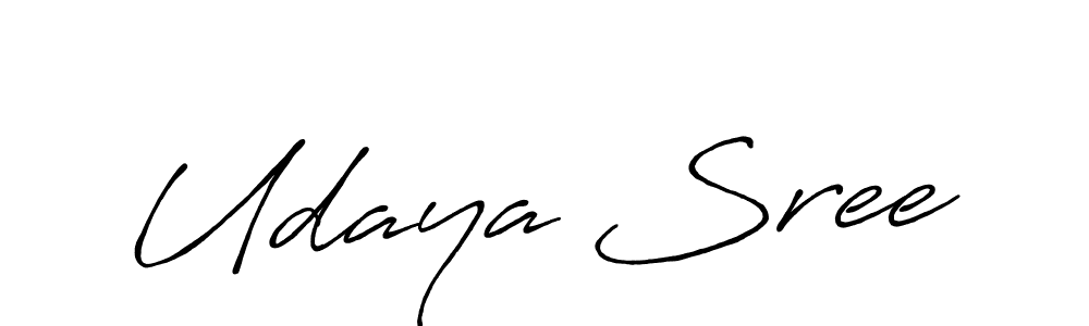 Similarly Antro_Vectra_Bolder is the best handwritten signature design. Signature creator online .You can use it as an online autograph creator for name Udaya Sree. Udaya Sree signature style 7 images and pictures png