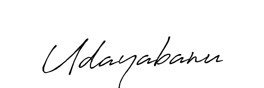 Design your own signature with our free online signature maker. With this signature software, you can create a handwritten (Antro_Vectra_Bolder) signature for name Udayabanu. Udayabanu signature style 7 images and pictures png