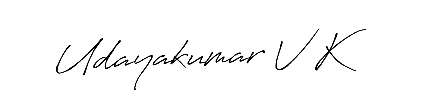 This is the best signature style for the Udayakumar V K name. Also you like these signature font (Antro_Vectra_Bolder). Mix name signature. Udayakumar V K signature style 7 images and pictures png