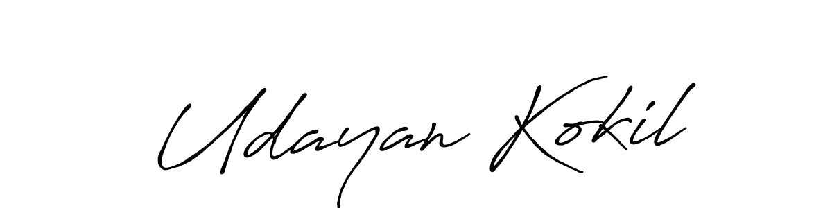 Design your own signature with our free online signature maker. With this signature software, you can create a handwritten (Antro_Vectra_Bolder) signature for name Udayan Kokil. Udayan Kokil signature style 7 images and pictures png