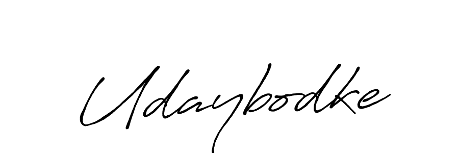 Make a beautiful signature design for name Udaybodke. With this signature (Antro_Vectra_Bolder) style, you can create a handwritten signature for free. Udaybodke signature style 7 images and pictures png