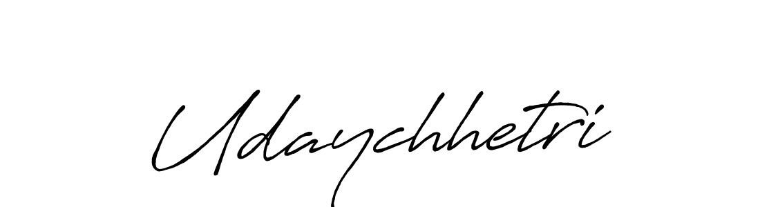 Create a beautiful signature design for name Udaychhetri. With this signature (Antro_Vectra_Bolder) fonts, you can make a handwritten signature for free. Udaychhetri signature style 7 images and pictures png