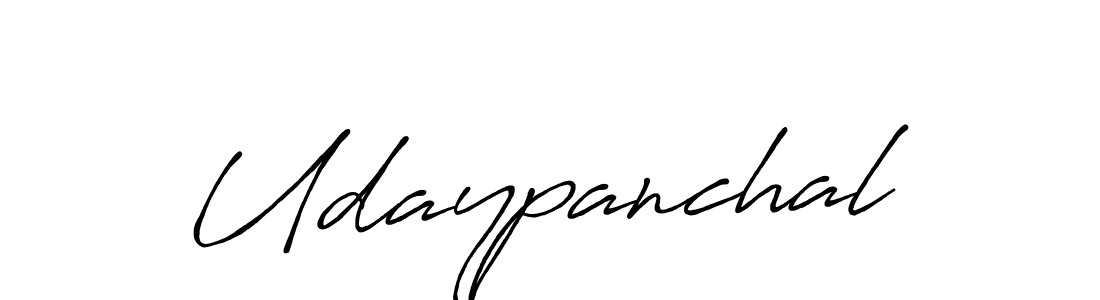 Make a beautiful signature design for name Udaypanchal. With this signature (Antro_Vectra_Bolder) style, you can create a handwritten signature for free. Udaypanchal signature style 7 images and pictures png