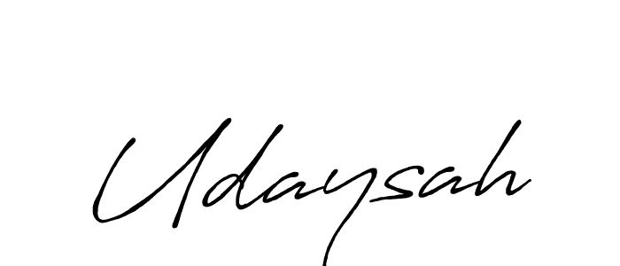 Design your own signature with our free online signature maker. With this signature software, you can create a handwritten (Antro_Vectra_Bolder) signature for name Udaysah. Udaysah signature style 7 images and pictures png