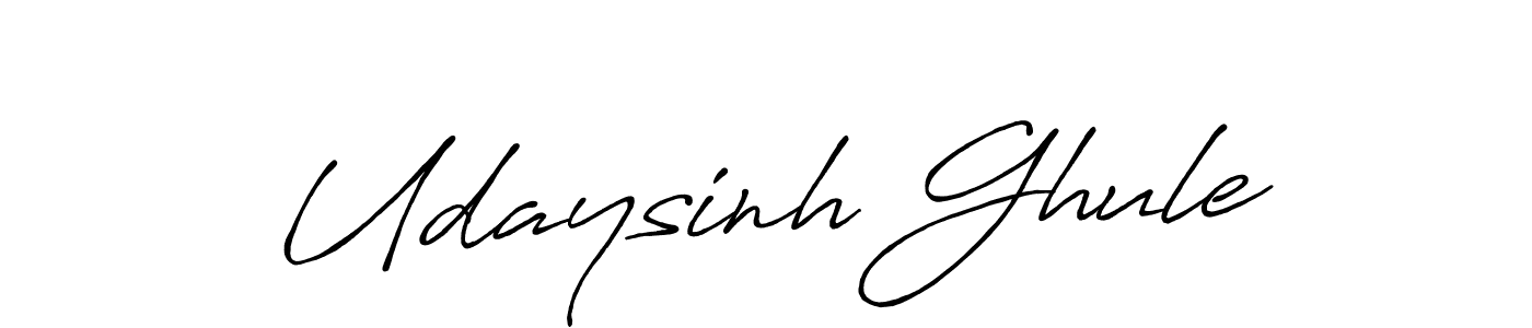 Create a beautiful signature design for name Udaysinh Ghule. With this signature (Antro_Vectra_Bolder) fonts, you can make a handwritten signature for free. Udaysinh Ghule signature style 7 images and pictures png