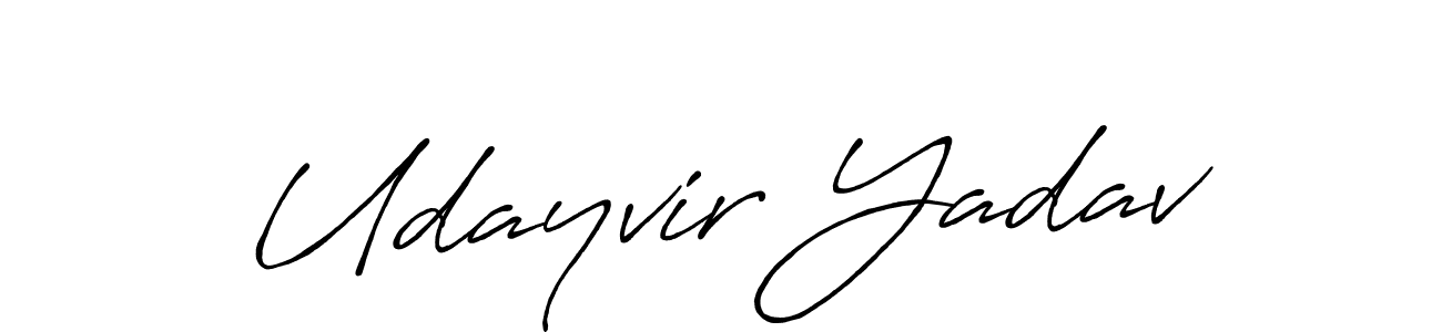 Use a signature maker to create a handwritten signature online. With this signature software, you can design (Antro_Vectra_Bolder) your own signature for name Udayvir Yadav. Udayvir Yadav signature style 7 images and pictures png