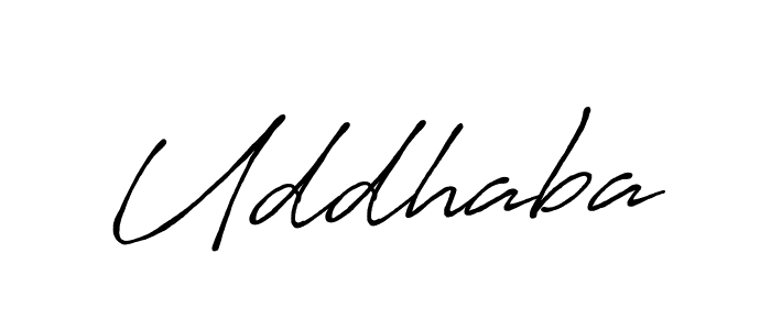 Use a signature maker to create a handwritten signature online. With this signature software, you can design (Antro_Vectra_Bolder) your own signature for name Uddhaba. Uddhaba signature style 7 images and pictures png