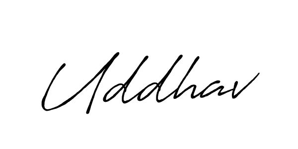 Make a beautiful signature design for name Uddhav. With this signature (Antro_Vectra_Bolder) style, you can create a handwritten signature for free. Uddhav signature style 7 images and pictures png