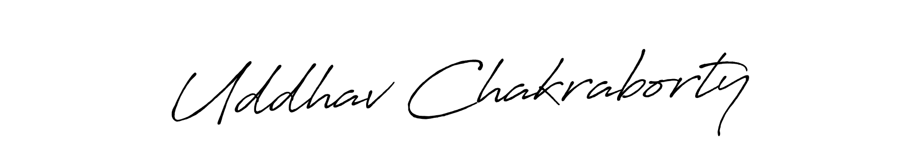 The best way (Antro_Vectra_Bolder) to make a short signature is to pick only two or three words in your name. The name Uddhav Chakraborty include a total of six letters. For converting this name. Uddhav Chakraborty signature style 7 images and pictures png