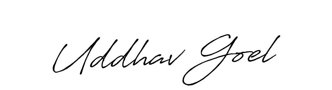 You should practise on your own different ways (Antro_Vectra_Bolder) to write your name (Uddhav Goel) in signature. don't let someone else do it for you. Uddhav Goel signature style 7 images and pictures png