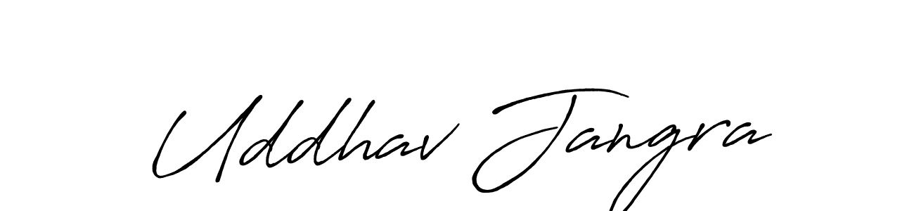 Antro_Vectra_Bolder is a professional signature style that is perfect for those who want to add a touch of class to their signature. It is also a great choice for those who want to make their signature more unique. Get Uddhav Jangra name to fancy signature for free. Uddhav Jangra signature style 7 images and pictures png