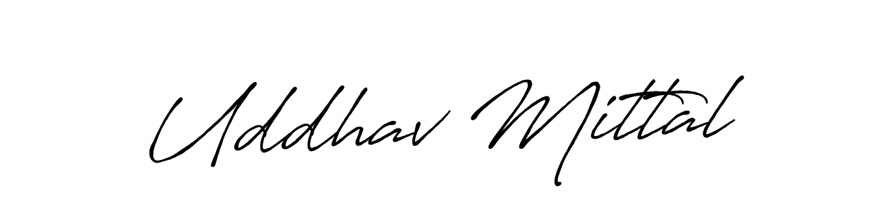Make a beautiful signature design for name Uddhav Mittal. With this signature (Antro_Vectra_Bolder) style, you can create a handwritten signature for free. Uddhav Mittal signature style 7 images and pictures png