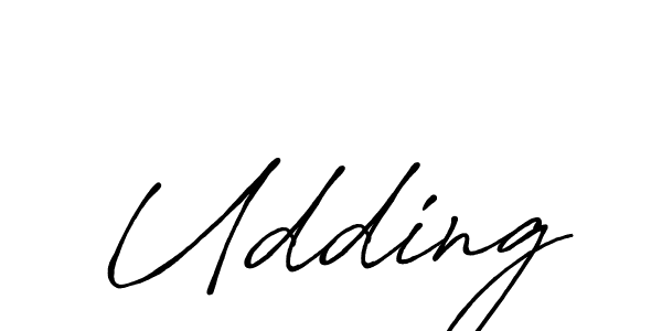Create a beautiful signature design for name Udding. With this signature (Antro_Vectra_Bolder) fonts, you can make a handwritten signature for free. Udding signature style 7 images and pictures png