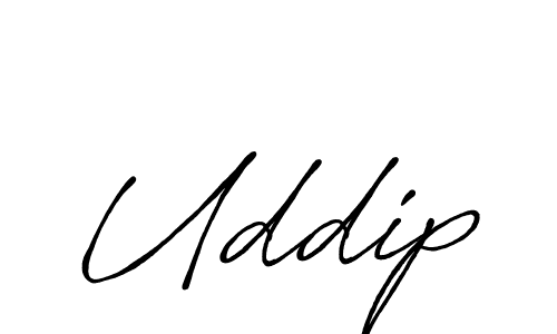 Make a beautiful signature design for name Uddip. With this signature (Antro_Vectra_Bolder) style, you can create a handwritten signature for free. Uddip signature style 7 images and pictures png