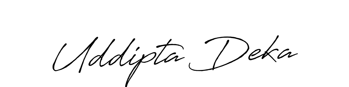 Design your own signature with our free online signature maker. With this signature software, you can create a handwritten (Antro_Vectra_Bolder) signature for name Uddipta Deka. Uddipta Deka signature style 7 images and pictures png