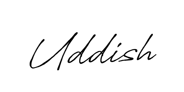Use a signature maker to create a handwritten signature online. With this signature software, you can design (Antro_Vectra_Bolder) your own signature for name Uddish. Uddish signature style 7 images and pictures png