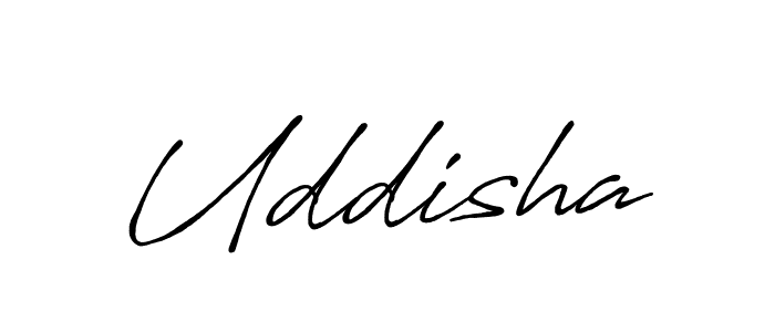 Use a signature maker to create a handwritten signature online. With this signature software, you can design (Antro_Vectra_Bolder) your own signature for name Uddisha. Uddisha signature style 7 images and pictures png