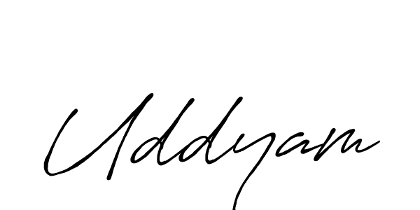 Uddyam stylish signature style. Best Handwritten Sign (Antro_Vectra_Bolder) for my name. Handwritten Signature Collection Ideas for my name Uddyam. Uddyam signature style 7 images and pictures png