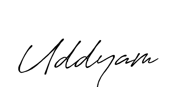 if you are searching for the best signature style for your name Uddyam. so please give up your signature search. here we have designed multiple signature styles  using Antro_Vectra_Bolder. Uddyam signature style 7 images and pictures png