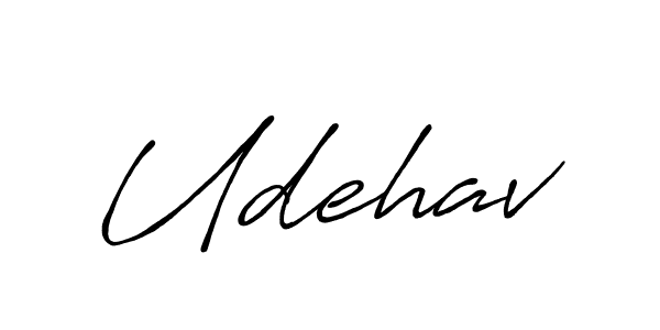 The best way (Antro_Vectra_Bolder) to make a short signature is to pick only two or three words in your name. The name Udehav include a total of six letters. For converting this name. Udehav signature style 7 images and pictures png