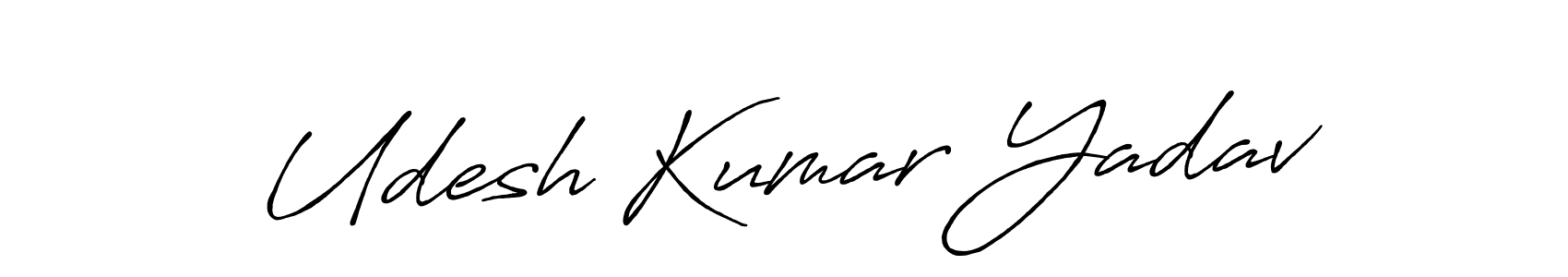 Antro_Vectra_Bolder is a professional signature style that is perfect for those who want to add a touch of class to their signature. It is also a great choice for those who want to make their signature more unique. Get Udesh Kumar Yadav name to fancy signature for free. Udesh Kumar Yadav signature style 7 images and pictures png