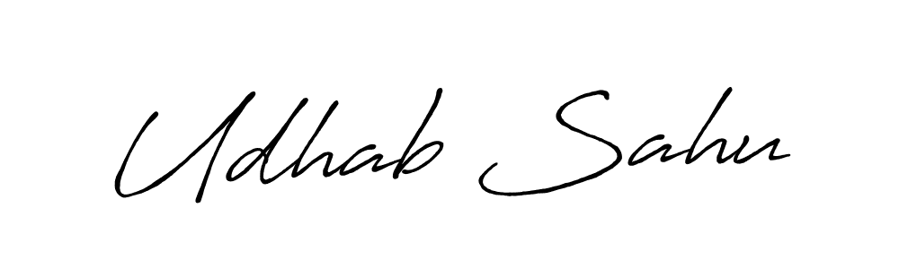 Udhab Sahu stylish signature style. Best Handwritten Sign (Antro_Vectra_Bolder) for my name. Handwritten Signature Collection Ideas for my name Udhab Sahu. Udhab Sahu signature style 7 images and pictures png