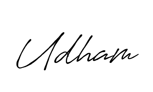 Create a beautiful signature design for name Udham. With this signature (Antro_Vectra_Bolder) fonts, you can make a handwritten signature for free. Udham signature style 7 images and pictures png