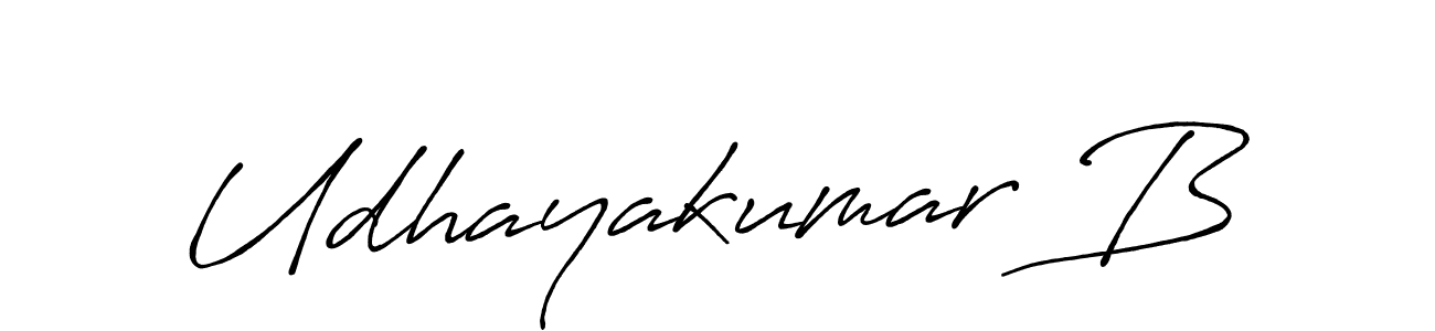 Use a signature maker to create a handwritten signature online. With this signature software, you can design (Antro_Vectra_Bolder) your own signature for name Udhayakumar B. Udhayakumar B signature style 7 images and pictures png