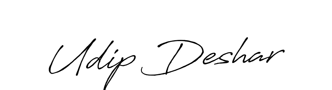 Use a signature maker to create a handwritten signature online. With this signature software, you can design (Antro_Vectra_Bolder) your own signature for name Udip Deshar. Udip Deshar signature style 7 images and pictures png