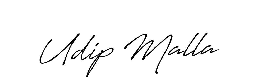 Udip Malla stylish signature style. Best Handwritten Sign (Antro_Vectra_Bolder) for my name. Handwritten Signature Collection Ideas for my name Udip Malla. Udip Malla signature style 7 images and pictures png