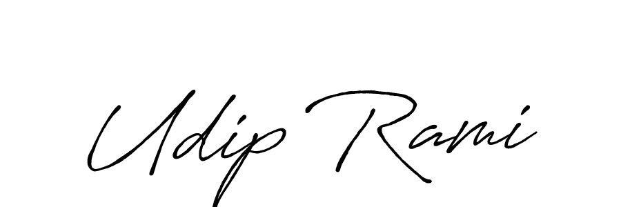 Also You can easily find your signature by using the search form. We will create Udip Rami name handwritten signature images for you free of cost using Antro_Vectra_Bolder sign style. Udip Rami signature style 7 images and pictures png