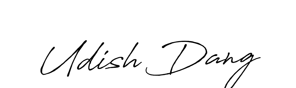 Once you've used our free online signature maker to create your best signature Antro_Vectra_Bolder style, it's time to enjoy all of the benefits that Udish Dang name signing documents. Udish Dang signature style 7 images and pictures png