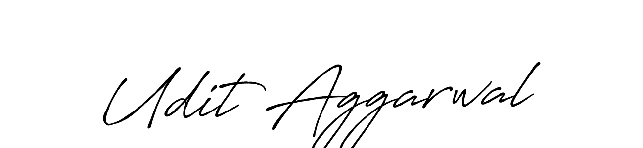 Create a beautiful signature design for name Udit Aggarwal. With this signature (Antro_Vectra_Bolder) fonts, you can make a handwritten signature for free. Udit Aggarwal signature style 7 images and pictures png