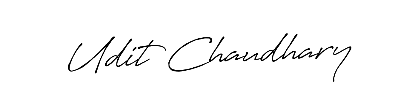 Also we have Udit Chaudhary name is the best signature style. Create professional handwritten signature collection using Antro_Vectra_Bolder autograph style. Udit Chaudhary signature style 7 images and pictures png
