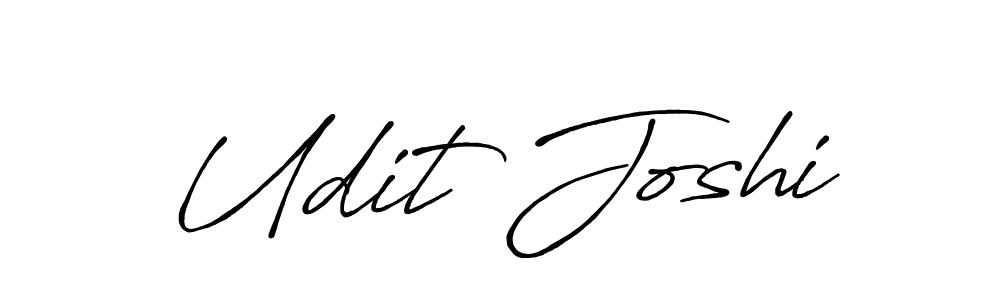 Make a beautiful signature design for name Udit Joshi. With this signature (Antro_Vectra_Bolder) style, you can create a handwritten signature for free. Udit Joshi signature style 7 images and pictures png
