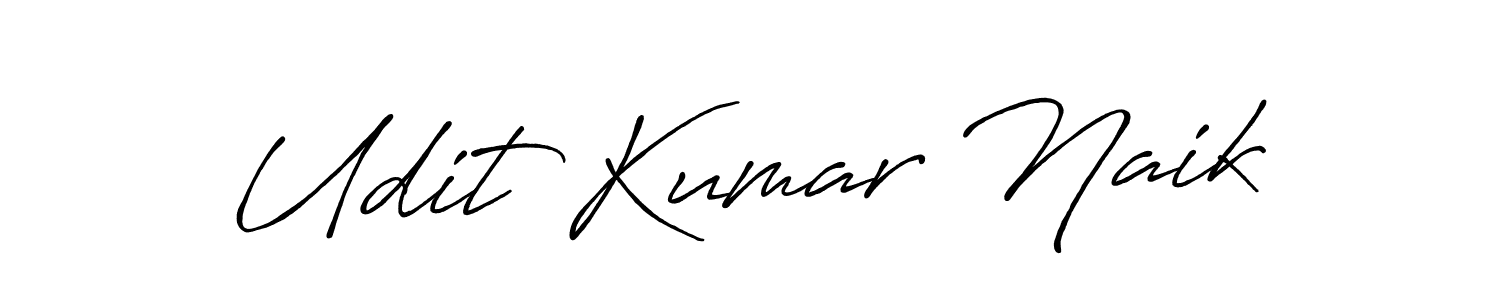 How to make Udit Kumar Naik name signature. Use Antro_Vectra_Bolder style for creating short signs online. This is the latest handwritten sign. Udit Kumar Naik signature style 7 images and pictures png