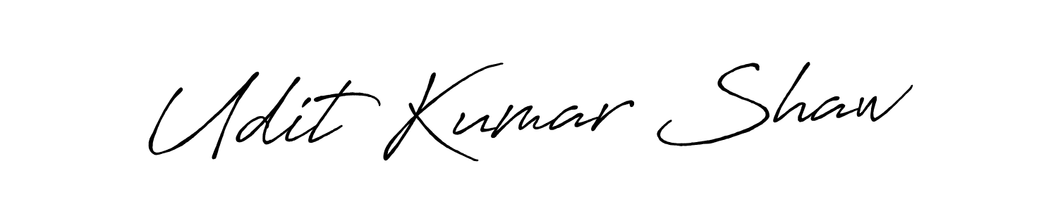 Also we have Udit Kumar Shaw name is the best signature style. Create professional handwritten signature collection using Antro_Vectra_Bolder autograph style. Udit Kumar Shaw signature style 7 images and pictures png