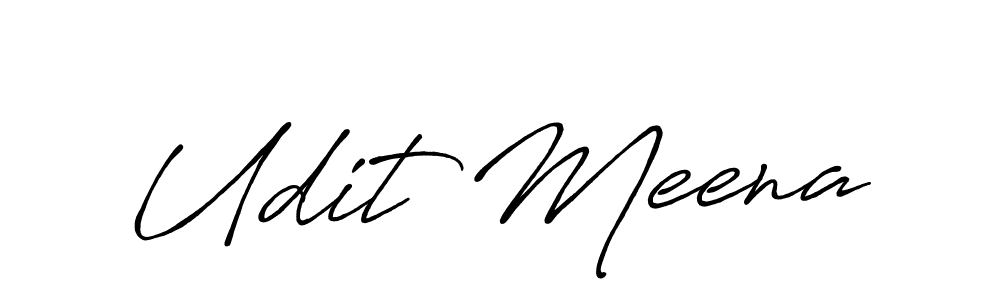 You should practise on your own different ways (Antro_Vectra_Bolder) to write your name (Udit Meena) in signature. don't let someone else do it for you. Udit Meena signature style 7 images and pictures png