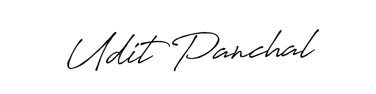 Make a beautiful signature design for name Udit Panchal. With this signature (Antro_Vectra_Bolder) style, you can create a handwritten signature for free. Udit Panchal signature style 7 images and pictures png