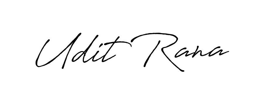 Make a beautiful signature design for name Udit Rana. With this signature (Antro_Vectra_Bolder) style, you can create a handwritten signature for free. Udit Rana signature style 7 images and pictures png