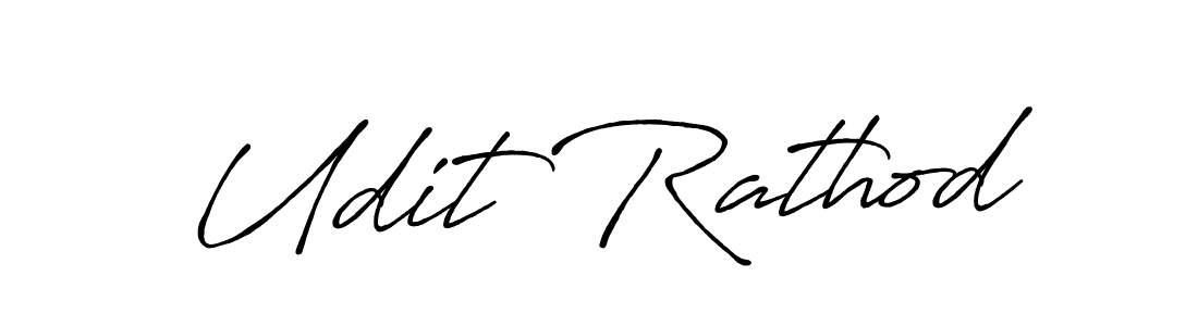 Design your own signature with our free online signature maker. With this signature software, you can create a handwritten (Antro_Vectra_Bolder) signature for name Udit Rathod. Udit Rathod signature style 7 images and pictures png